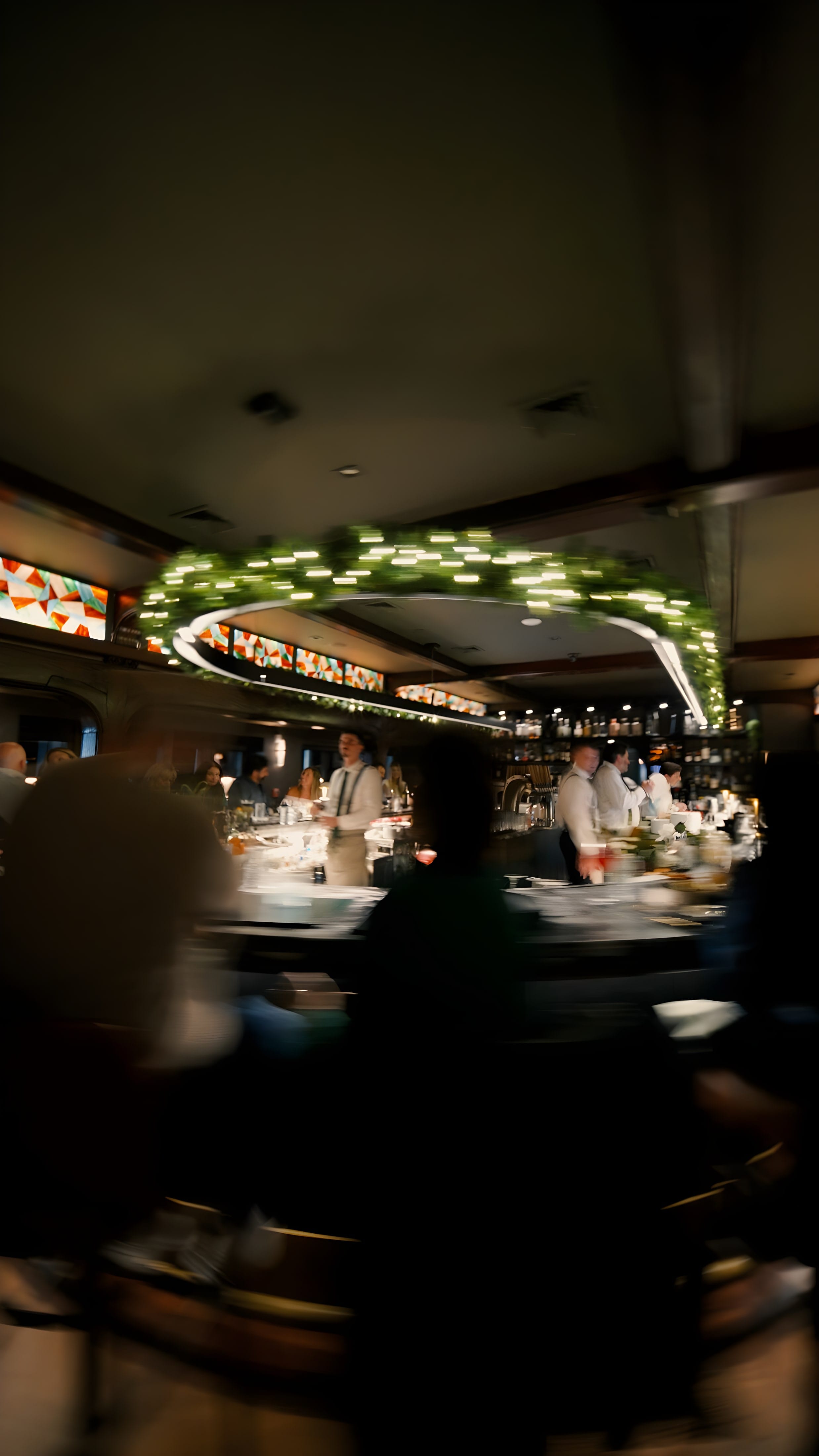 The energy of a Friday evening in the Ember & Eagle dining room